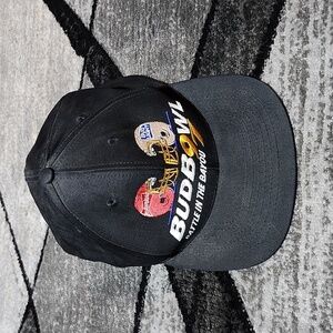 VINTAGE BUDWEISER BUD LIGHT 1997 EMBROIDERED BATTLE IN THE BAYOU BOWL HAT